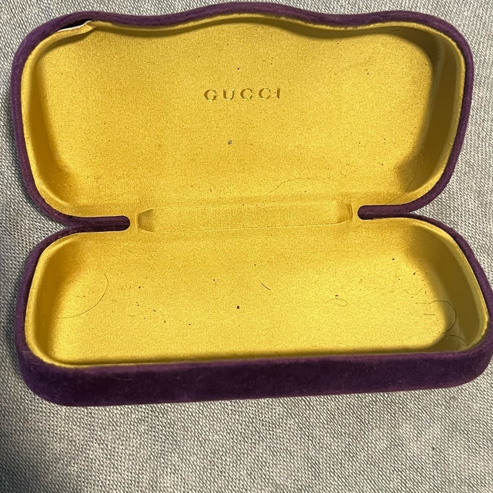 Gucci Purple and Yellow Velvet Eyeglass Case